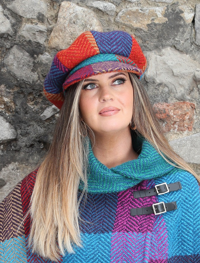 Ladies Wool Peaky Blinders Hat - Donegal Red #color_donegal-red