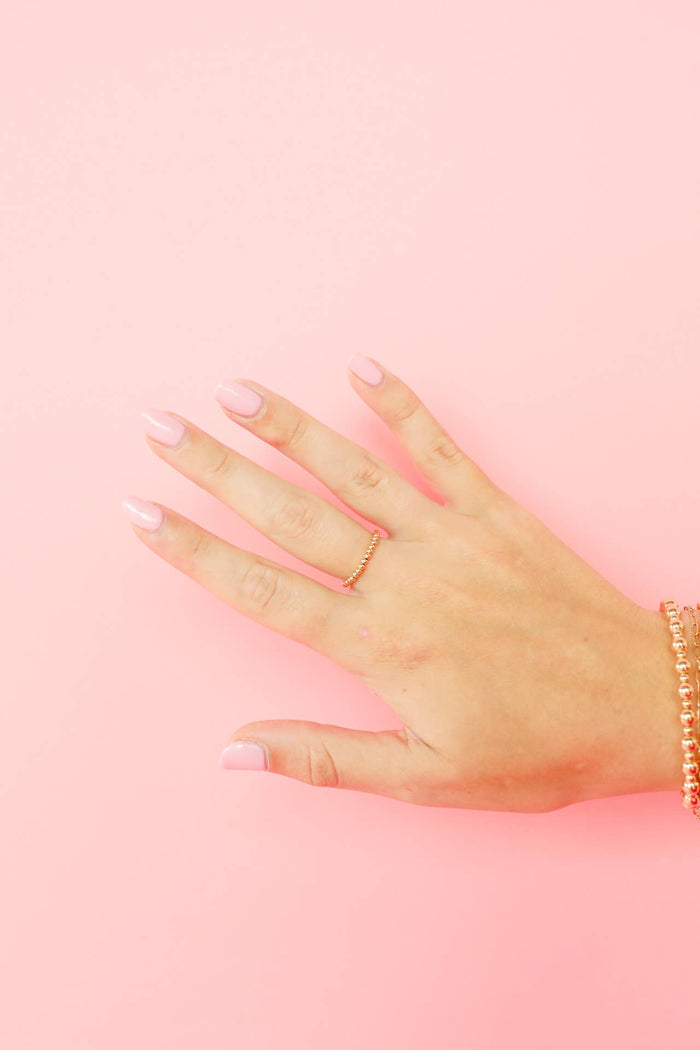 Lexi Ring Beaded Band Gold