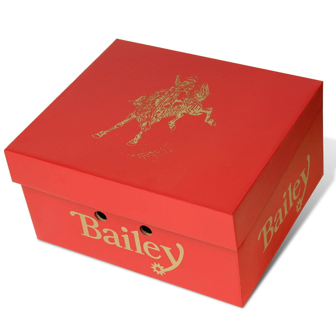 Bailey shoe box with logo