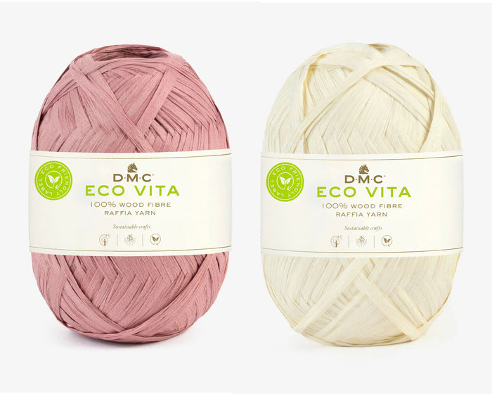DMC - Eco Vita Raffia / Pink & White