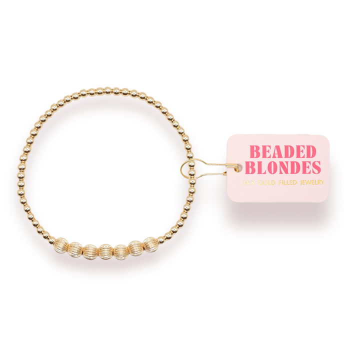 Lucky Fluted Bracelet in Gold