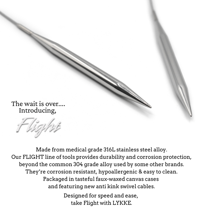 LYKKE - Flight 3.5" Interchangeable Needle Set (US 3-10.5) - 3 Colors