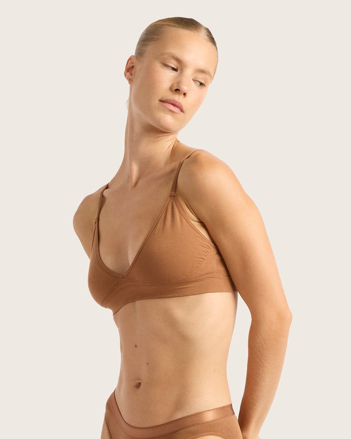 LYOLYTE Triangle Bralette - Maple