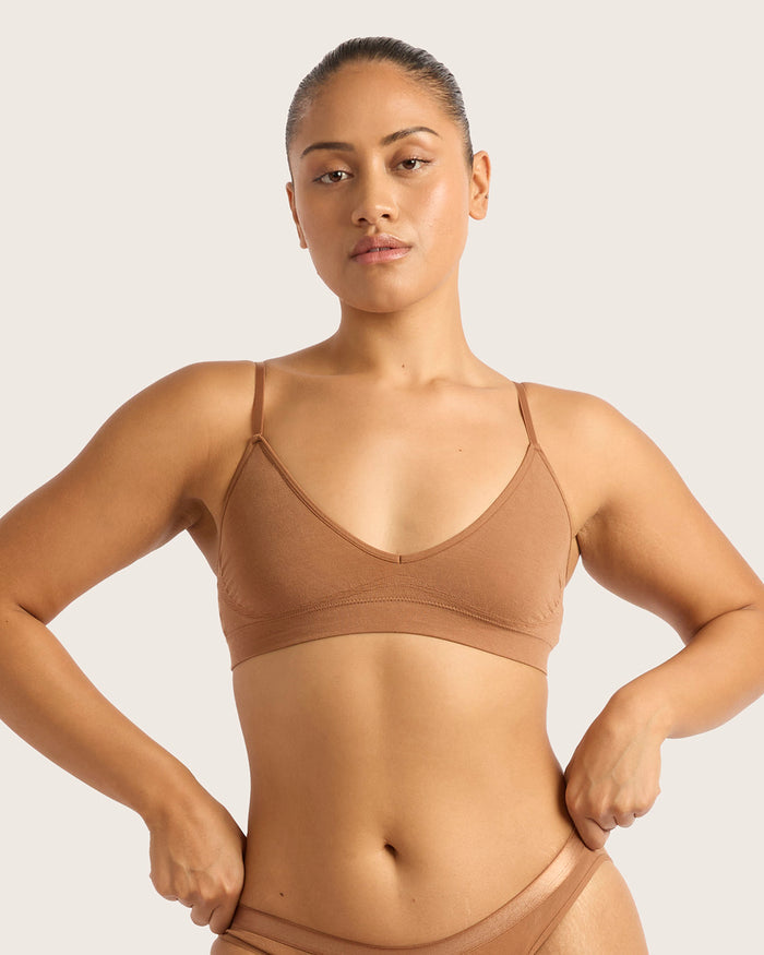 LYOLYTE Triangle Bralette - Maple