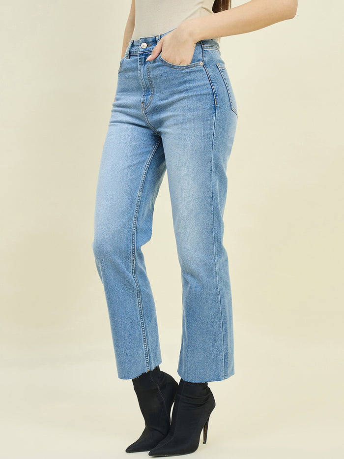 Madame Light Blue Straight Fit Jeans