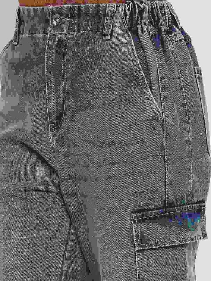 Madame Mid Blue Cargo Jeans