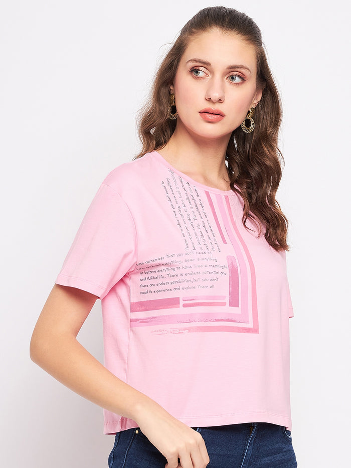 Madame Pink Typography T-Shirt