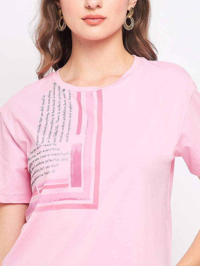 Madame Pink Typography T-Shirt
