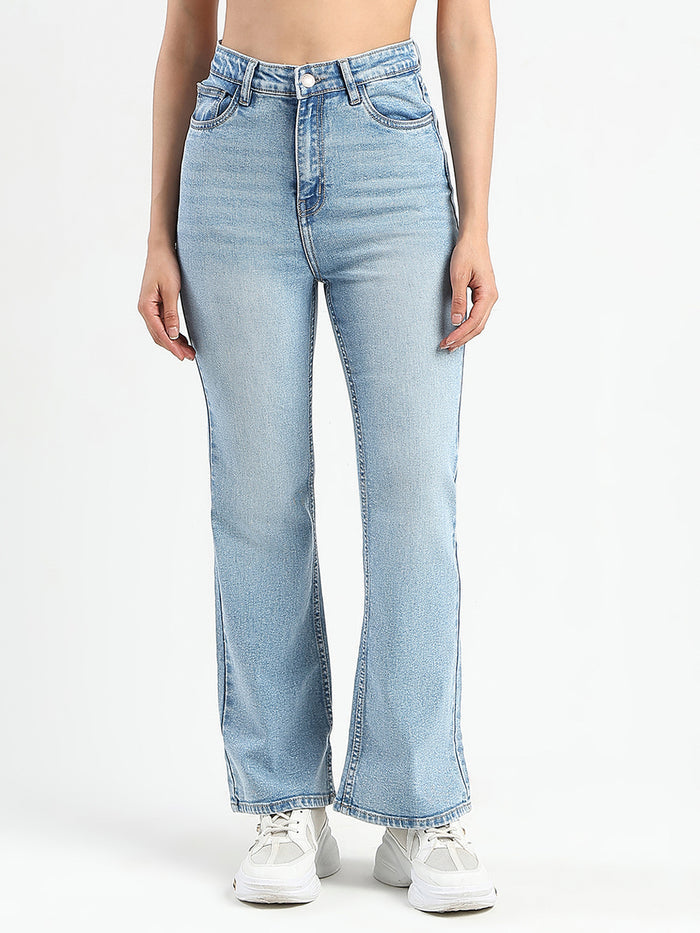 Madame Stone Wash Light Blue Flared Jeans