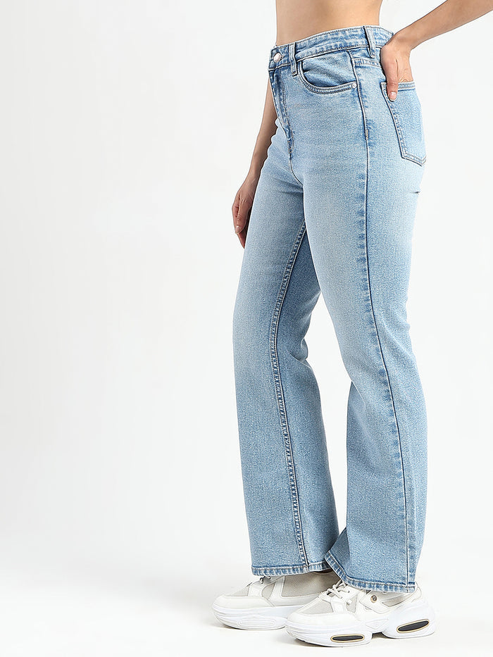 Madame Stone Wash Light Blue Flared Jeans