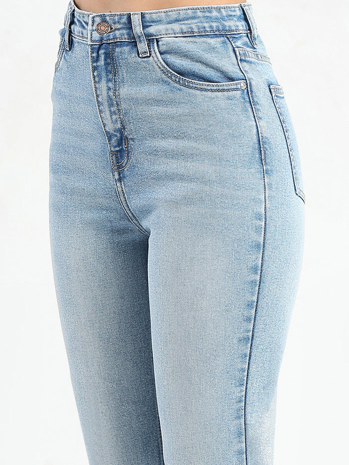 Madame Stone Wash Light Blue Flared Jeans