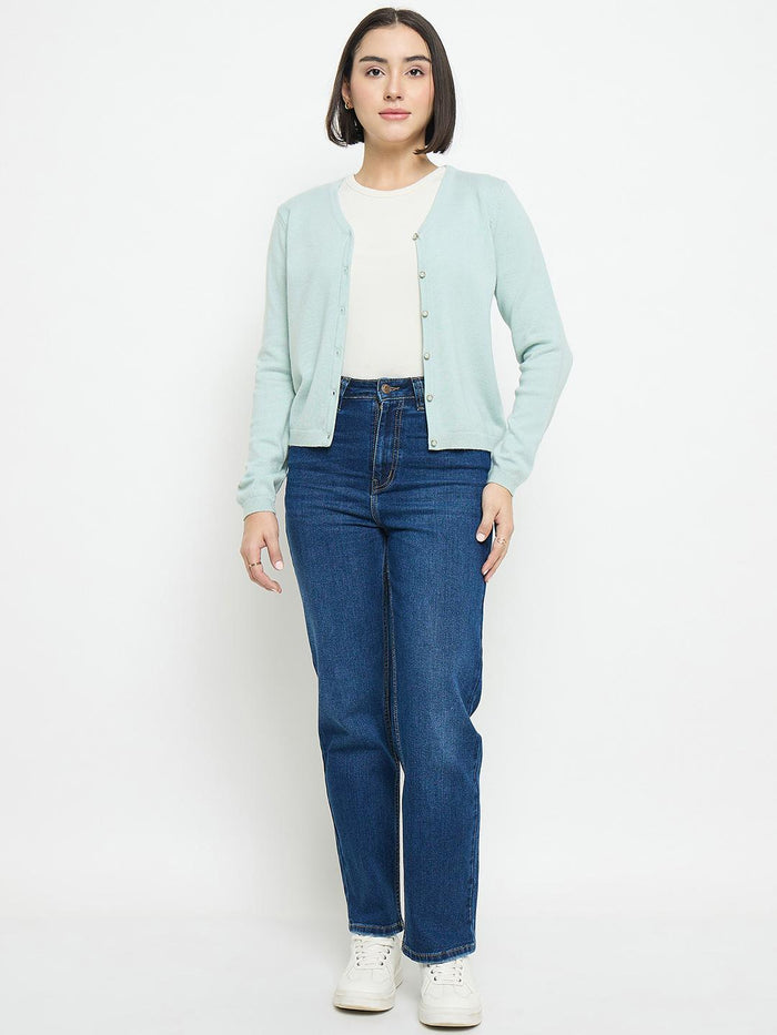 Madame Straight Fit Mid Blue Jeans
