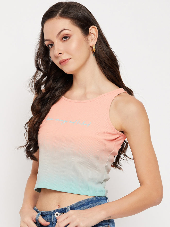 Madame Sublimation Aqua Cotton Crop Top