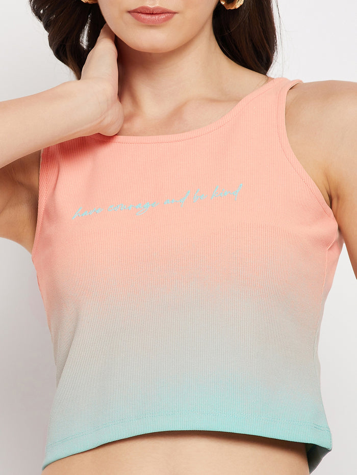 Madame Sublimation Aqua Cotton Crop Top