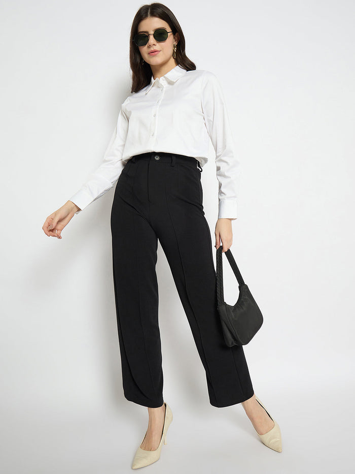 Madame White Cotton Blend Shirt