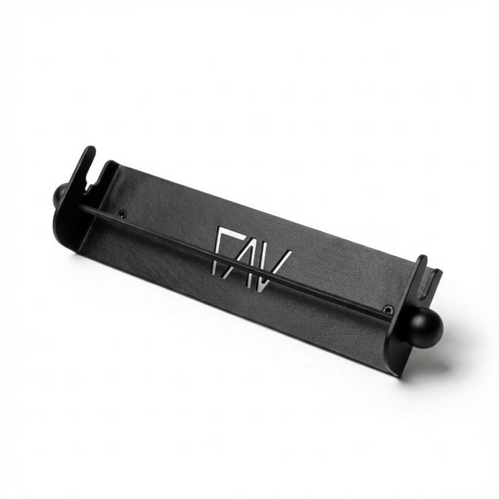 CAV magnetic ski and snowboard holder with minimalist black design and welded logo cutout