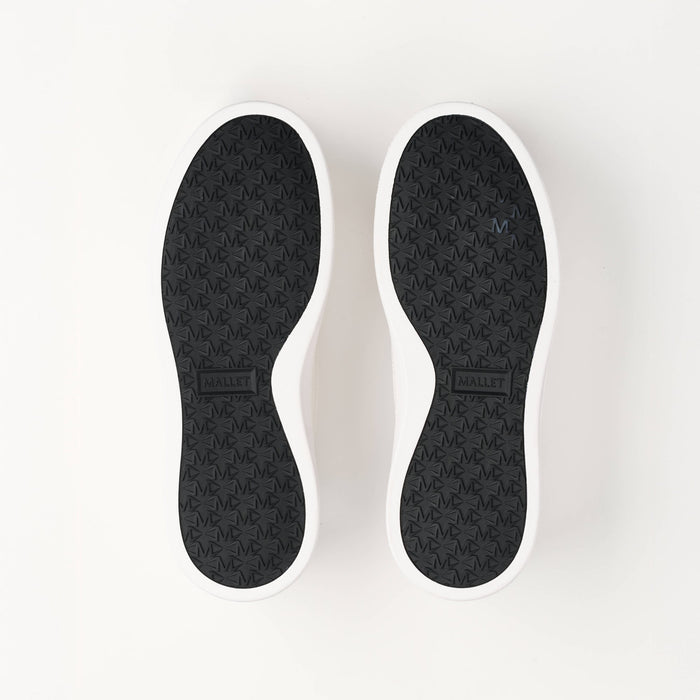 Mallet Lansbury White Black Tab - Sole View