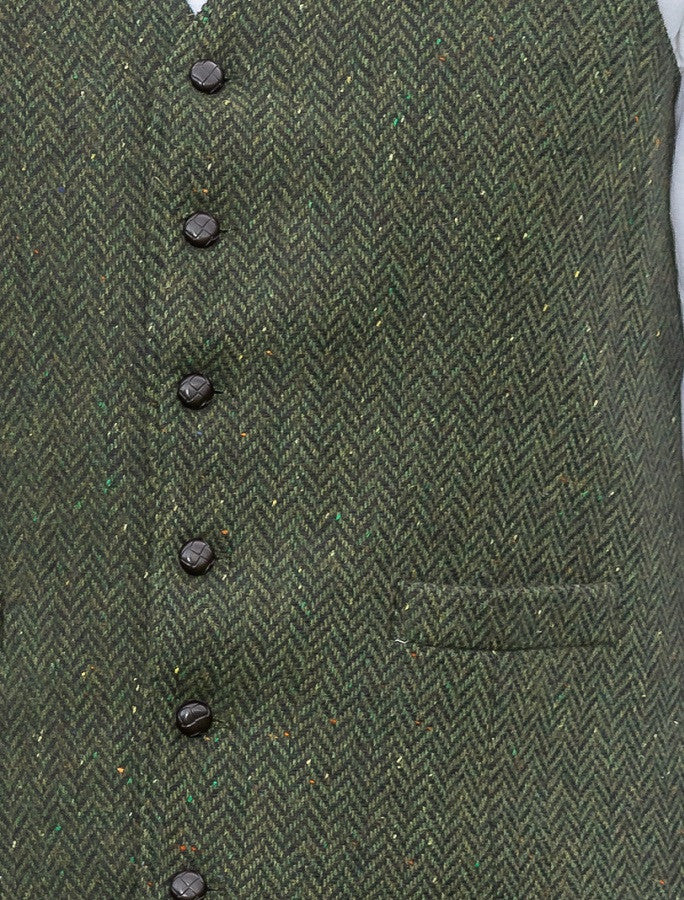 McDonagh Tweed Herringbone Wool Waistcoat