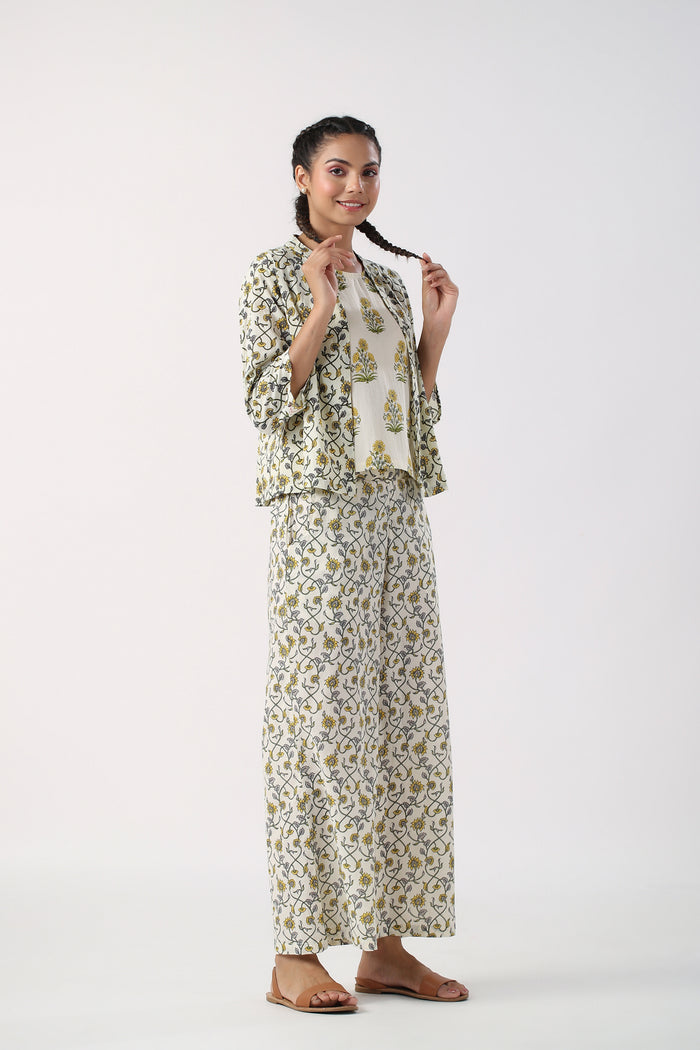 Meadow Melody Cotton Three Piece Set