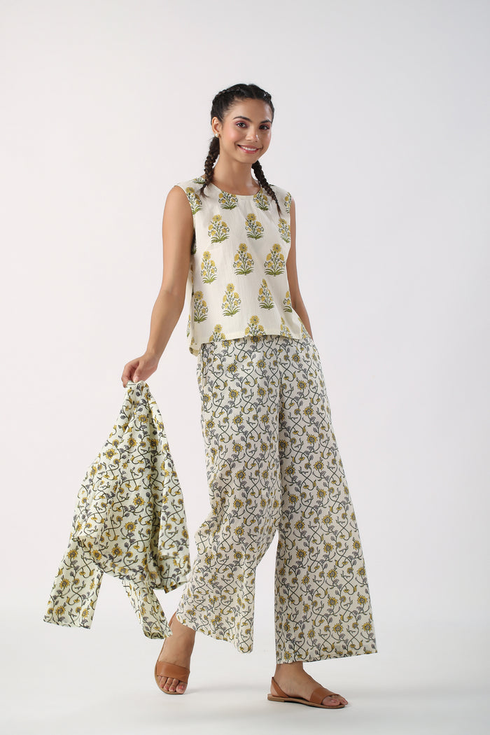 Meadow Melody Cotton Three Piece Set