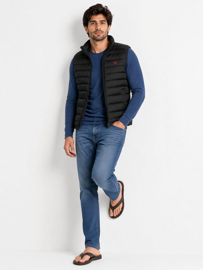 Men's Black Parachute Puffer Jacket (V Mono Gram)