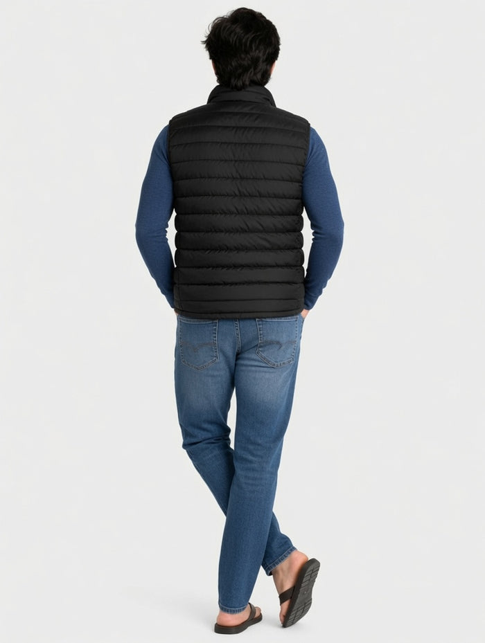 Men's Black Parachute Puffer Jacket (V Mono Gram) - Hinz Clothing