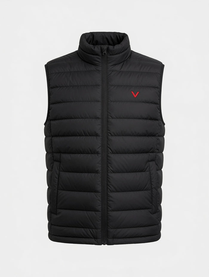 Men's Black Parachute Puffer Jacket (V Mono Gram) - Hinz Clothing