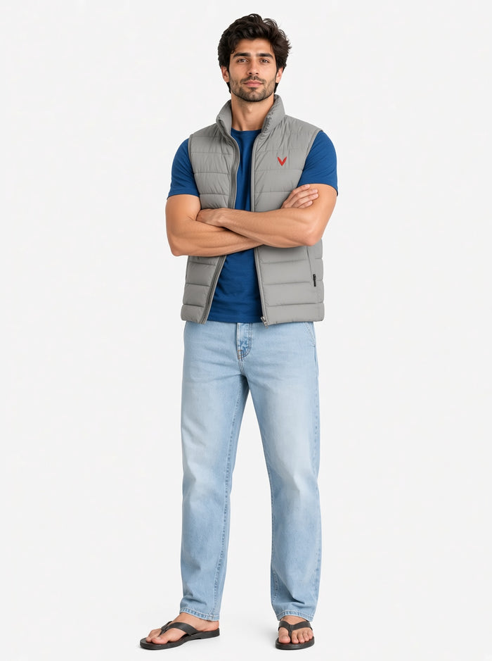 Men's Grey Parachute Puffer Jacket