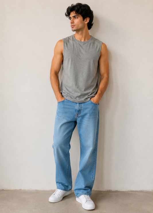 Men’s Muscle Fit Cotton Tee Pack OF 3 – Grey, Steel Blue & Teal - Hinz Clothing