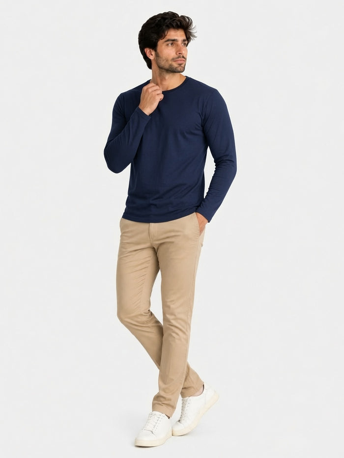 Men's Premium Full Sleeve Crew Neck  T-Shirt - Hinz Clothing