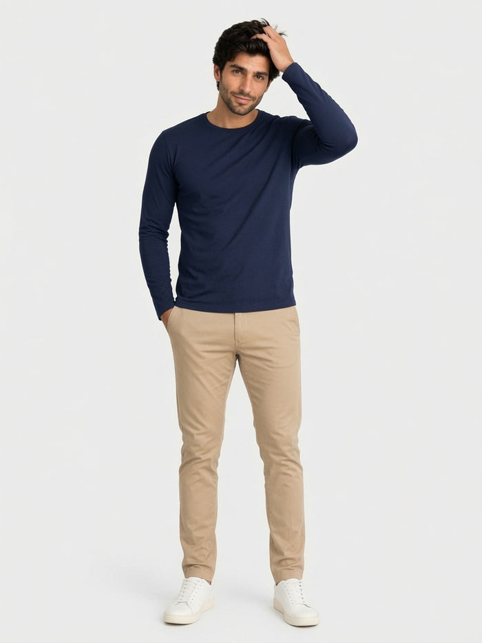 Men's Premium Full Sleeve Crew Neck  T-Shirt - Hinz Clothing