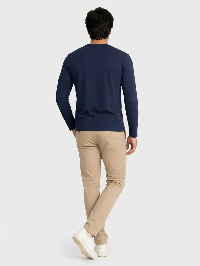 Men's Premium Full Sleeve Crew Neck  T-Shirt - Hinz Clothing