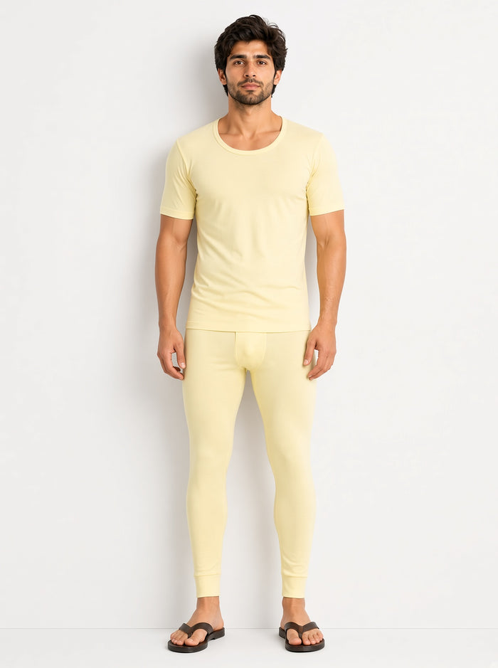 Men's Premium Wool Blended Inner Thermal Half Sleeve Shirt & Trouser Set