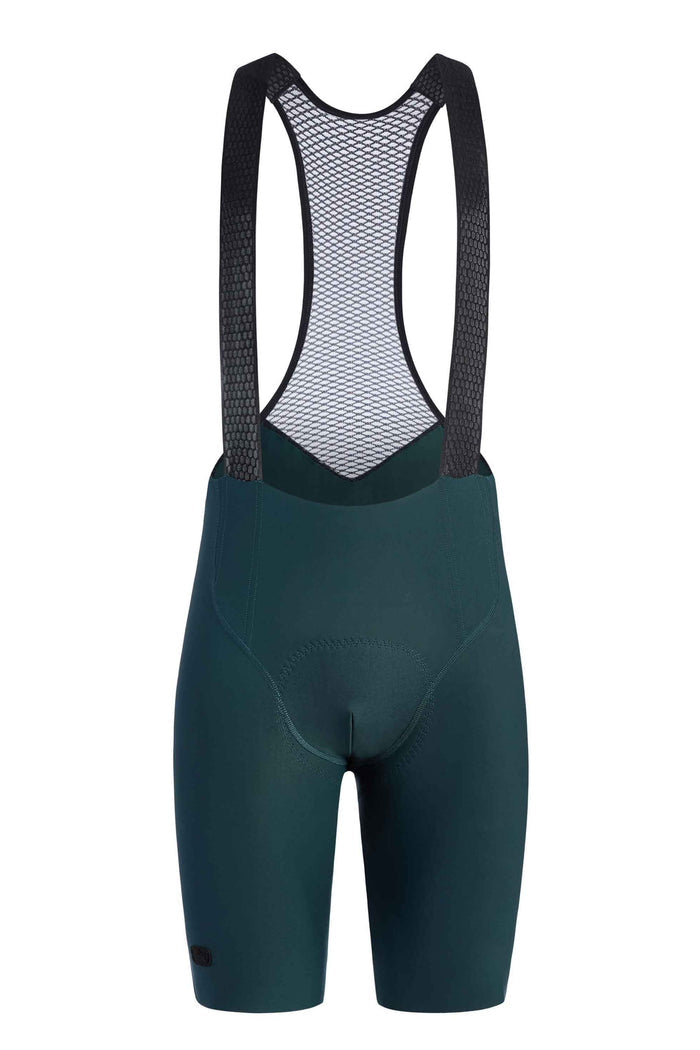 Men's SilverLine Bib Short by Giordana Cycling, DARK GREEN, Made in Italy