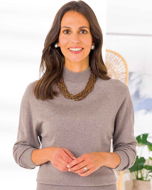 Merino Wool Turtle Neck Jumper - Tawny - The Classic Boutique