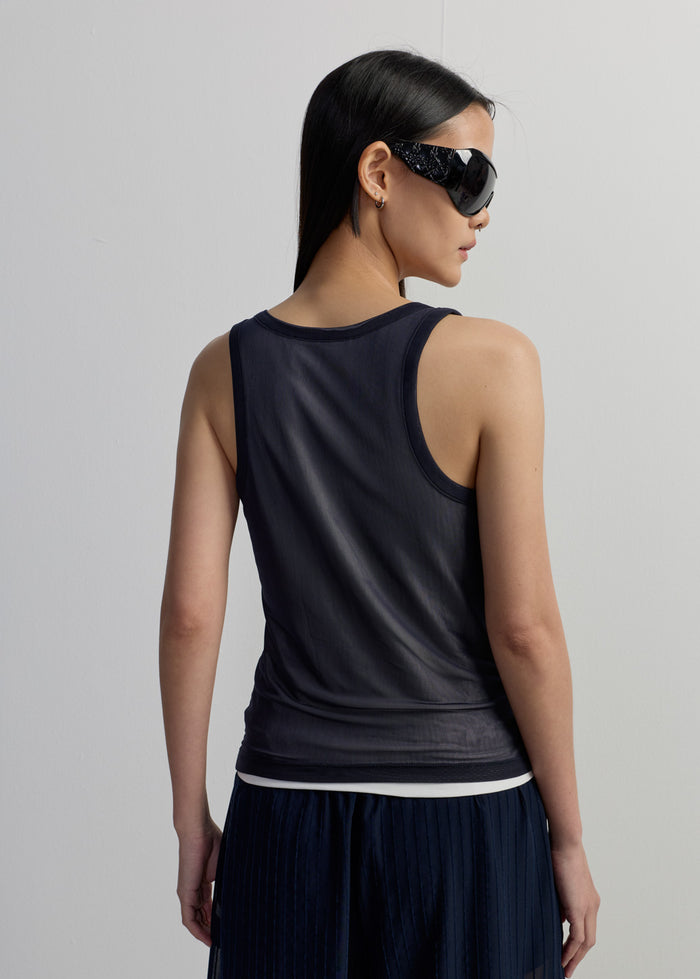 MESH PRINTED TANK TOP