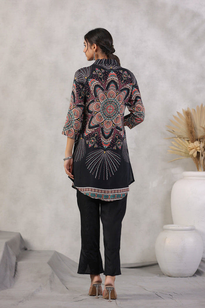 Midnight Mandala Silk Co-ord Set