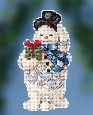 Mill Hill 2020 Jim Shore Gift Giving Snowman Cross Stitch Kit JS202011