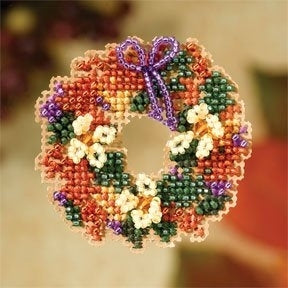 Mill Hill Fall Wreath Cross Stitch Kit MH187206