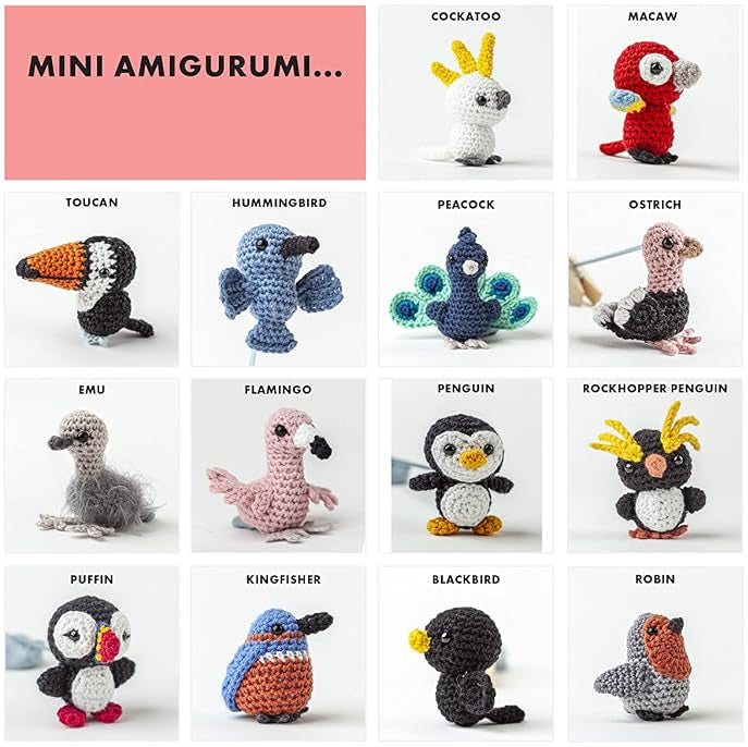 Mini Amigurumi Birds: 26 Tiny Flying Creatures to Crochet by Sarah Abbondio