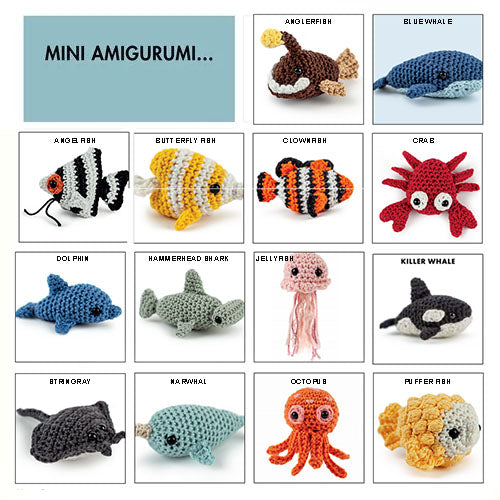 Mini Amigurumi Ocean: 26 Tiny Sea Creatures to Crochet by Sarah Abbondio