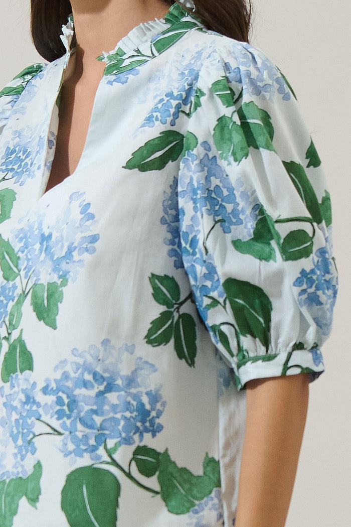 Mirla Floral Terri Puff Sleeve Top
