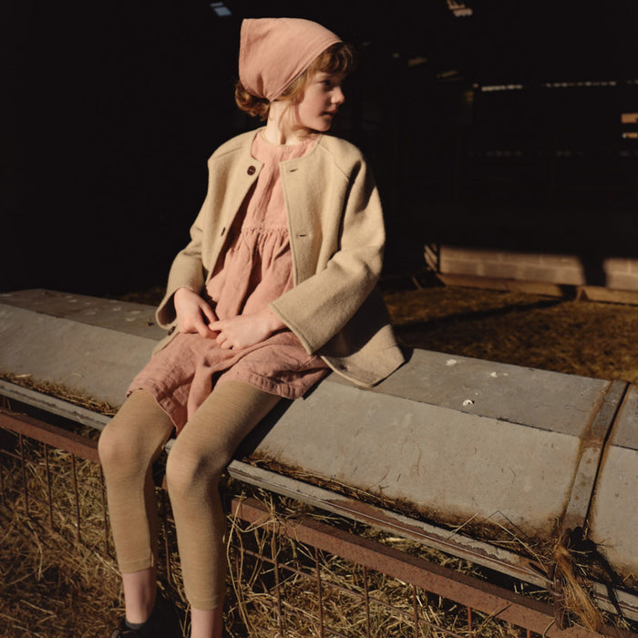 Mountain Kids Jacket - Boiled Merino Wool - Sand