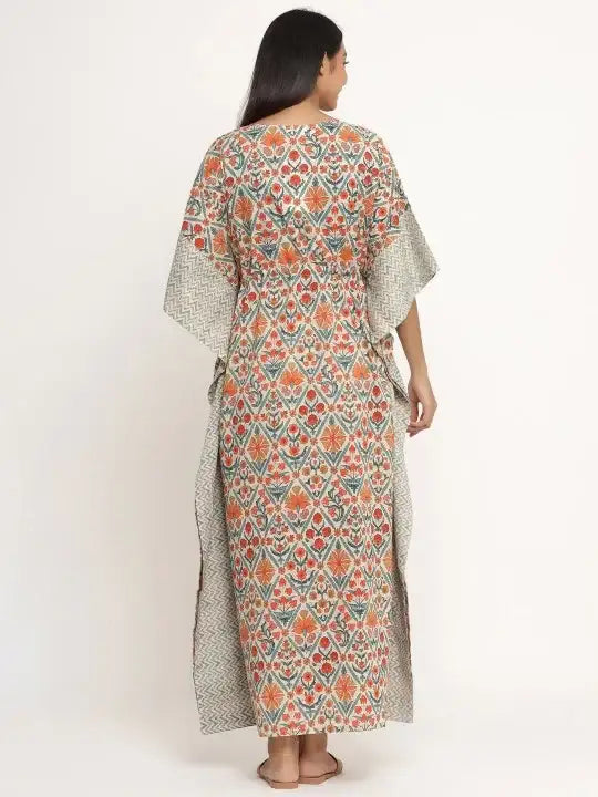 Mughal Coromandel on Grey Kaftan
