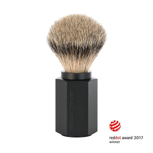 MÜHLE Hexagon Graphite Silvertip Badger Shaving Brush