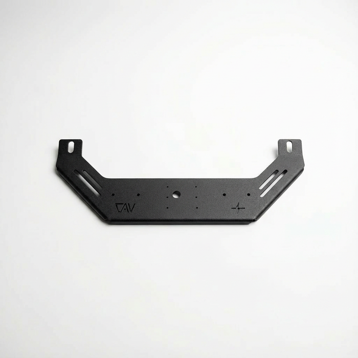 CAV NAV-Mount V2 bracket shown on white background with mounting slots and logo visible.
