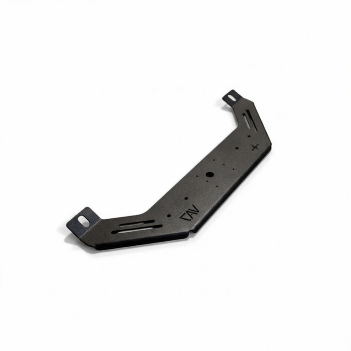 NAV-Mount V2 black mounting bracket with pre-drilled holes and side slots for van installation