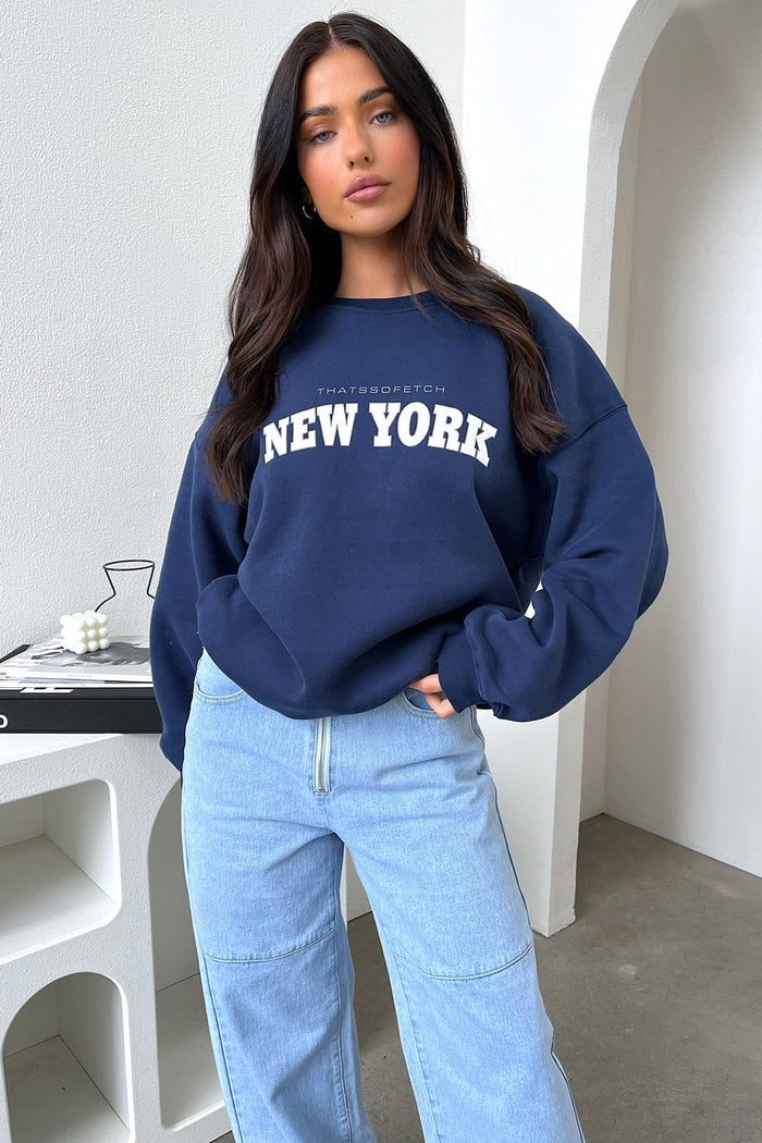 New York Crewneck - Navy
