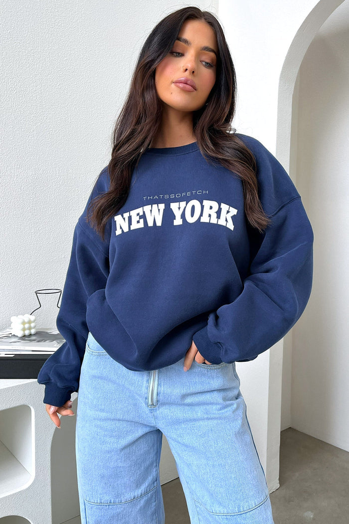 New York Crewneck - Navy