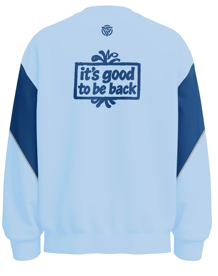 Oasis Inspired DUBLIN Sky Blue “Live Forever” Sweatshirt